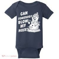 Can Somebody Blow My Nose Snowman Baby Bodysuit thumb 0