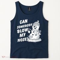 Can Somebody Blow My Nose Snowman Tank Top thumb 2