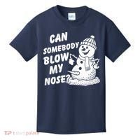 Can Somebody Blow My Nose Snowman Kids T-Shirt thumb 0