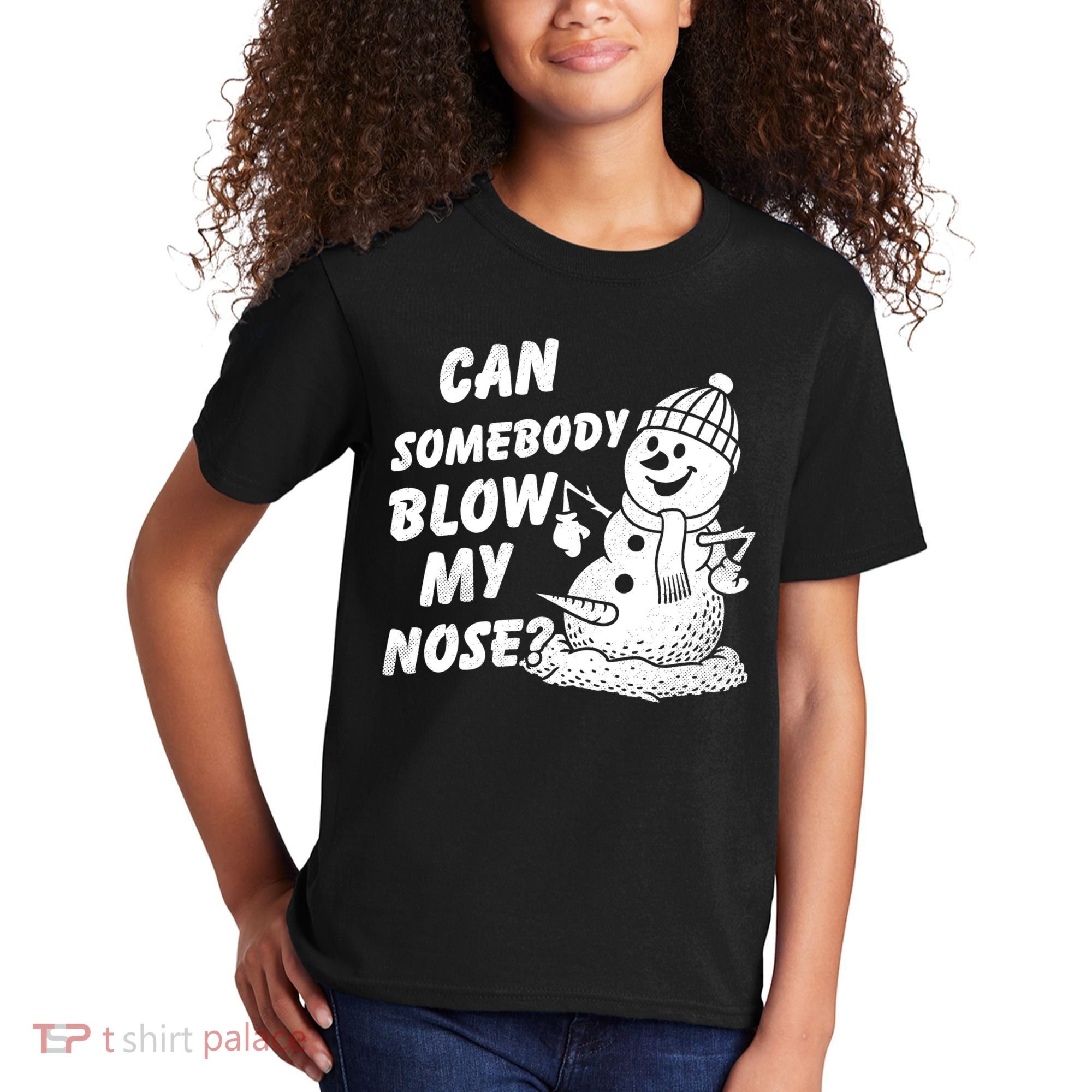 Can Somebody Blow My Nose Snowman Kids T-Shirt