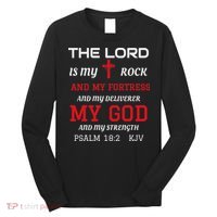 Christian S Bible Scripture Verse Psalm 182 Long Sleeve Shirt thumb 0