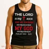 Christian S Bible Scripture Verse Psalm 182 Tank Top thumb 3