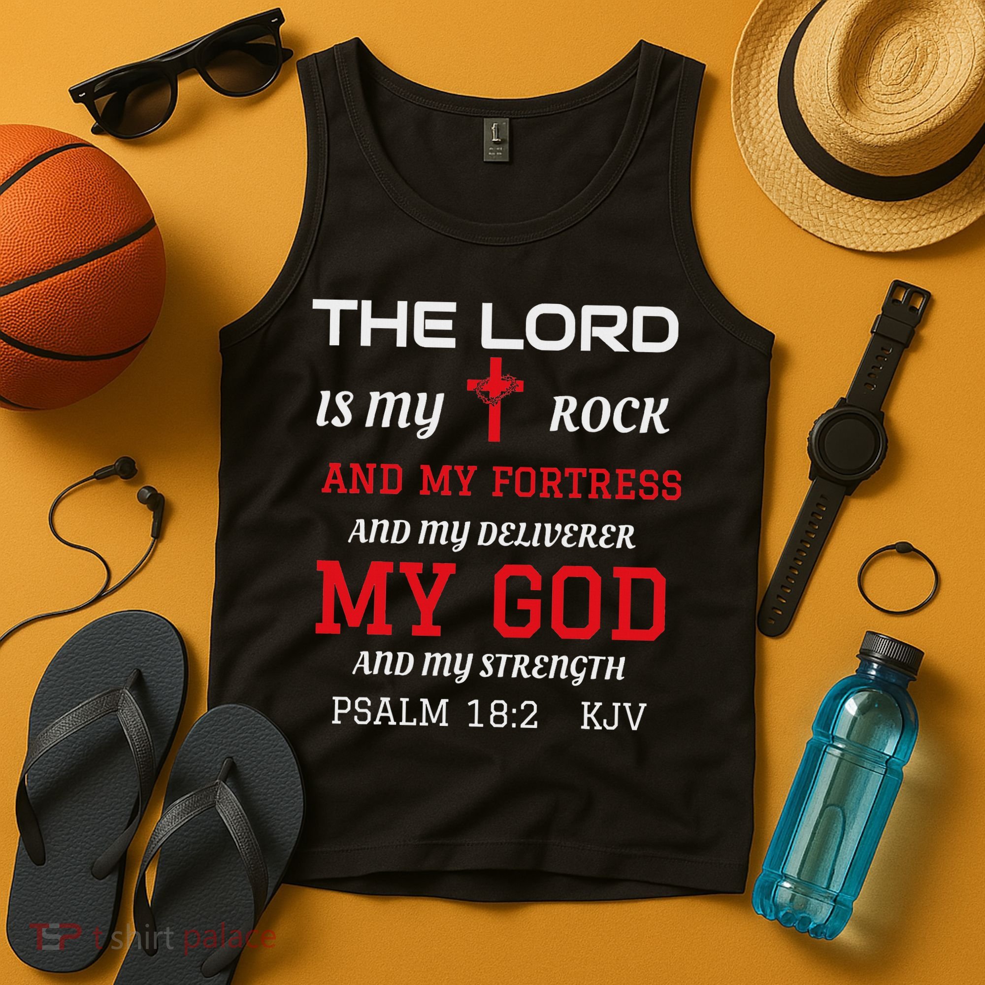 Christian S Bible Scripture Verse Psalm 182 Tank Top