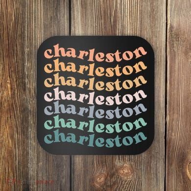 Charleston Sc Bachelorette Vintage 70s Retro Coaster