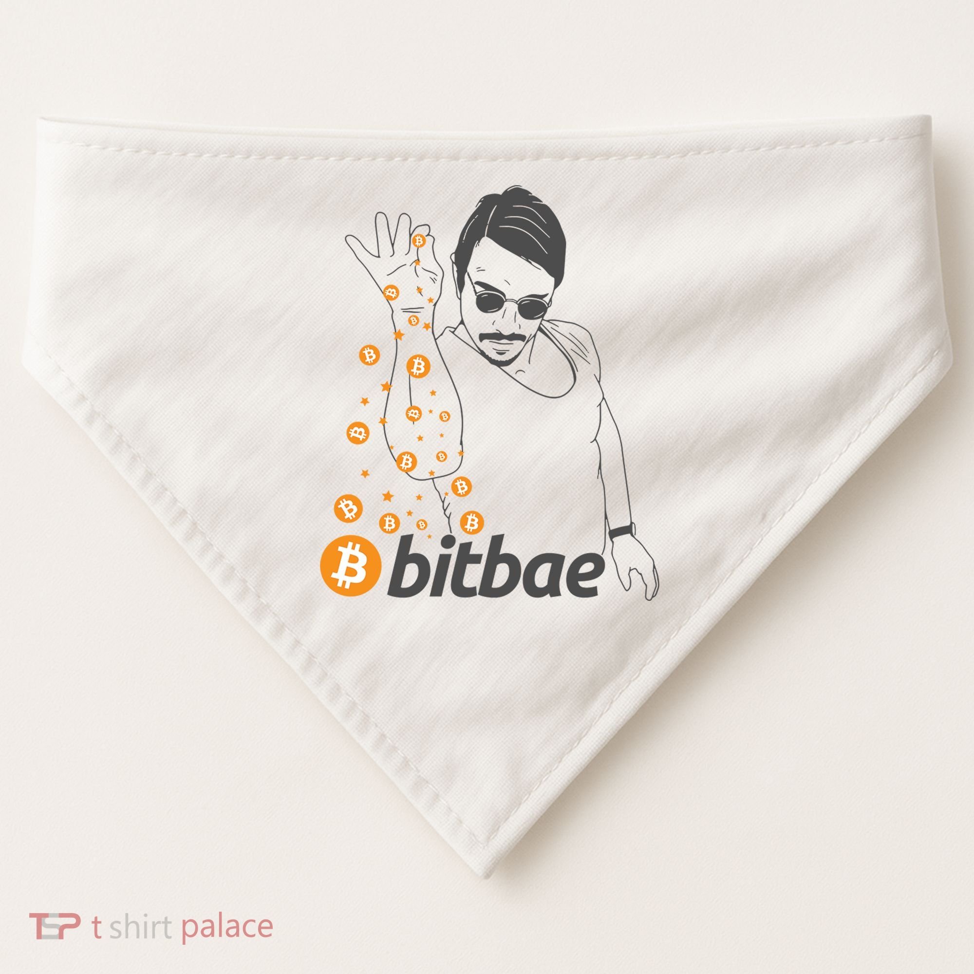 Crypto Salt Bae Bitcoin USA-Made Doggie Bandana