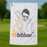 Crypto Salt Bae Bitcoin Golf Towel thumb 1
