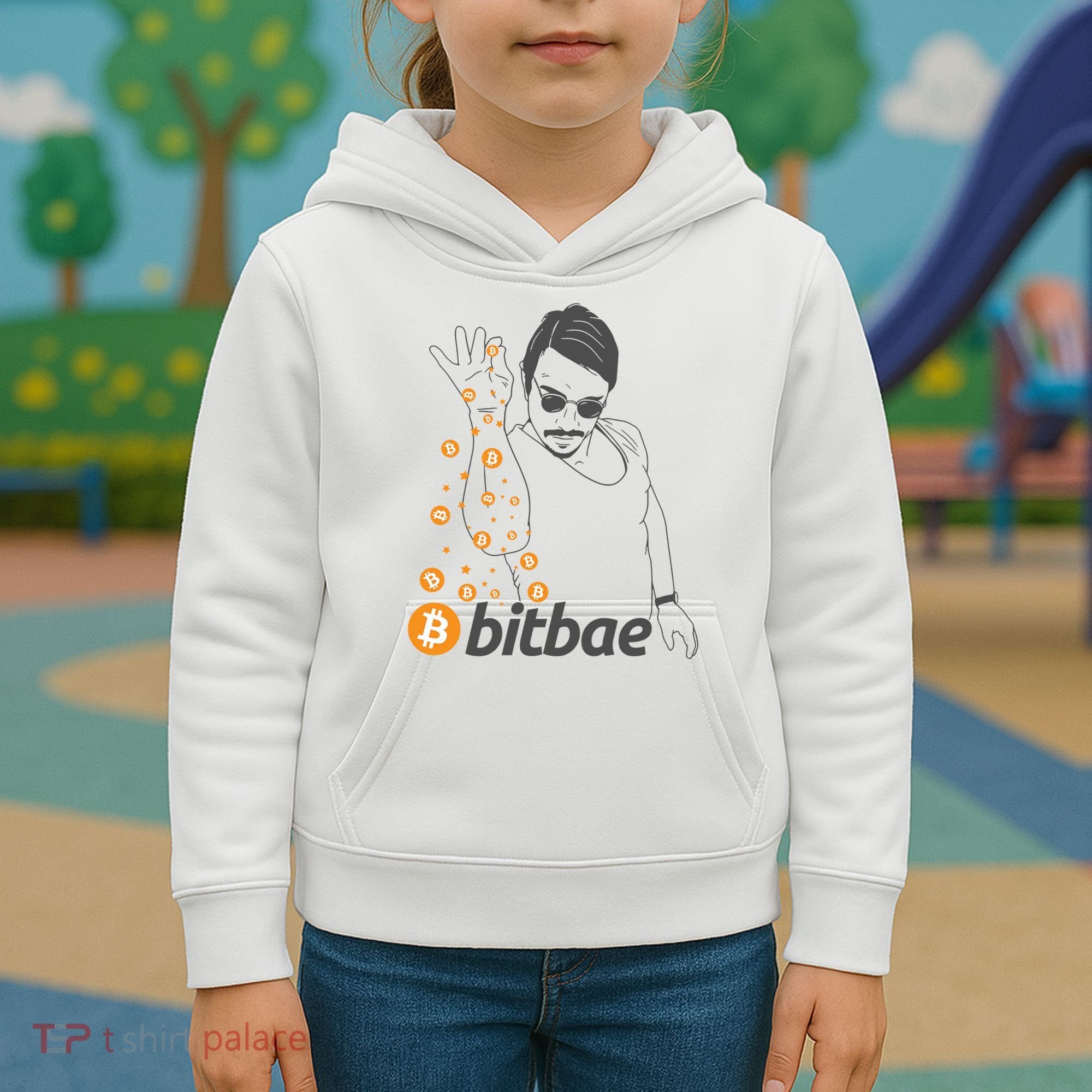 Crypto Salt Bae Bitcoin Kids Hoodie