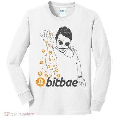 Crypto Salt Bae Bitcoin Kids Long Sleeve Shirt