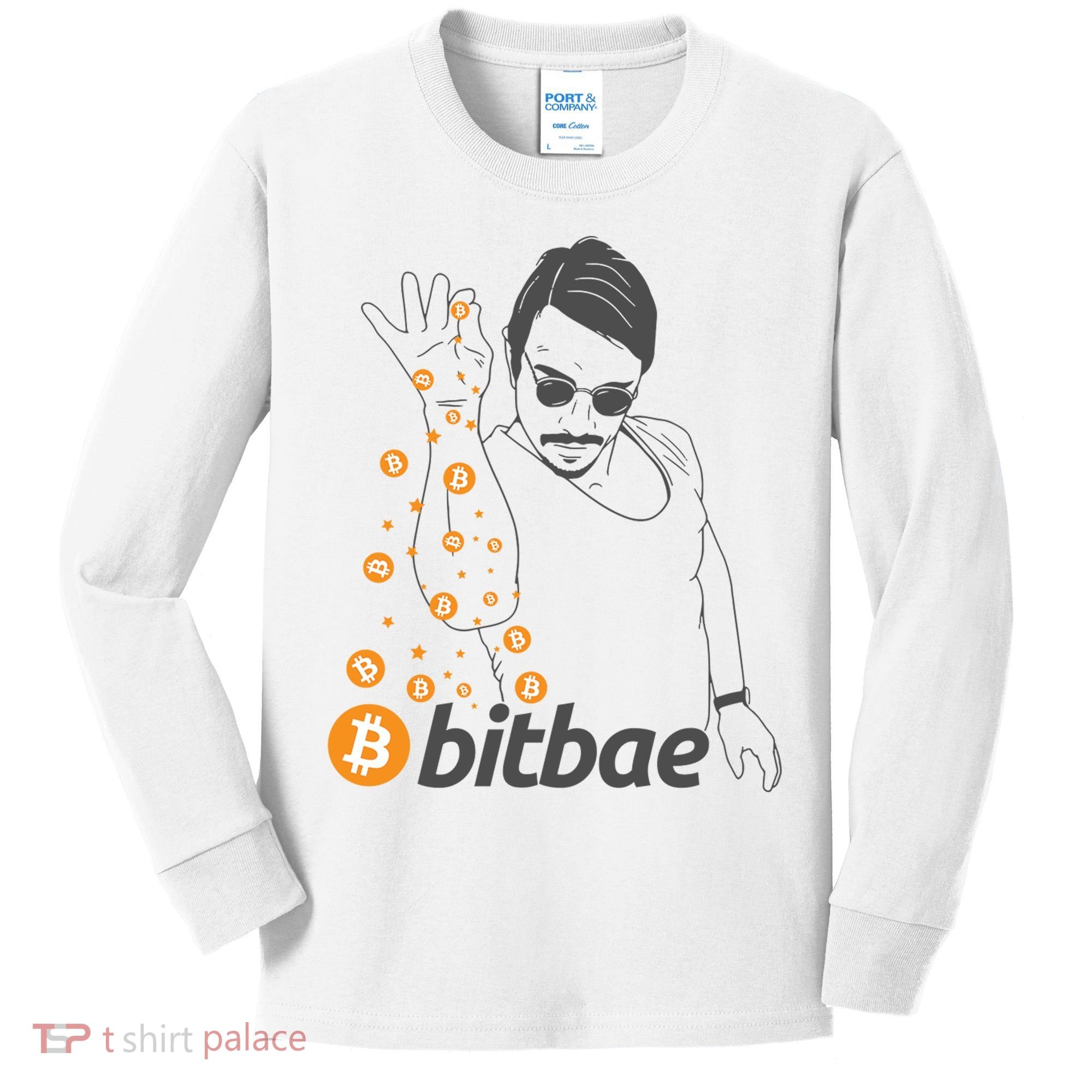 Crypto Salt Bae Bitcoin Kids Long Sleeve Shirt