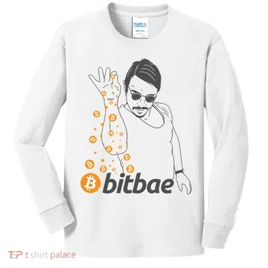 Crypto Salt Bae Bitcoin Kids Long Sleeve Shirt