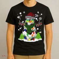 Christmas Soccer Ball Snowman Santa Hat Pajamas For Boys Premium T-Shirt thumb 3