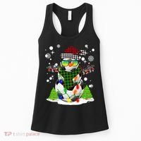 Christmas Soccer Ball Snowman Santa Hat Pajamas For Boys Premium Women's Tank Top thumb 0