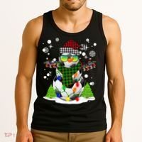 Christmas Soccer Ball Snowman Santa Hat Pajamas For Boys Premium Tank Top thumb 3