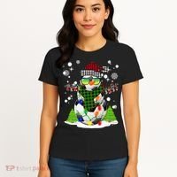 Christmas Soccer Ball Snowman Santa Hat Pajamas For Boys Premium Women's T-Shirt thumb 4