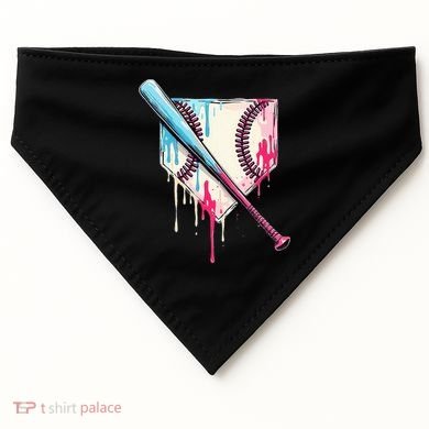 Cool Sport B.A.S.E.B.A.L.L Home Plate Drip With Sprinkles Drip USA-Made Doggie Bandana