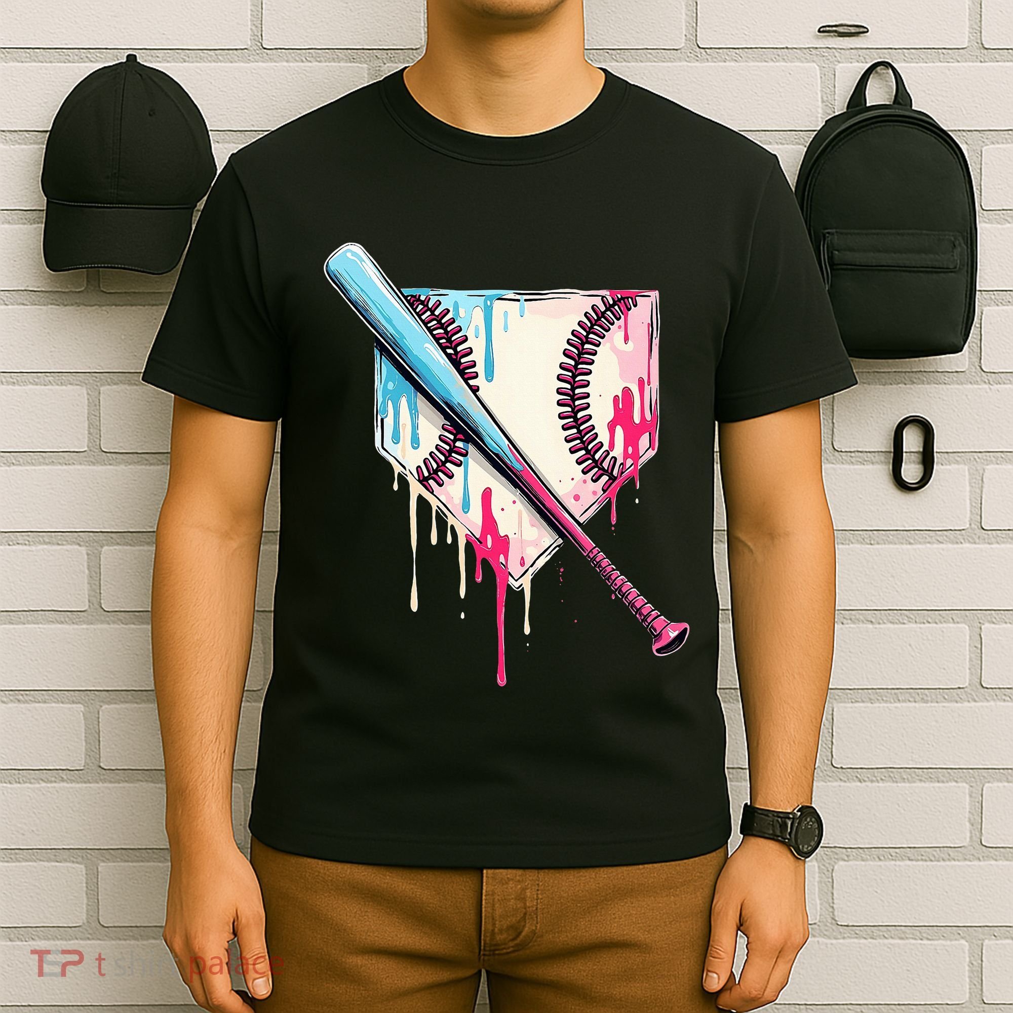 Cool Sport B.A.S.E.B.A.L.L Home Plate Drip With Sprinkles Drip T-Shirt