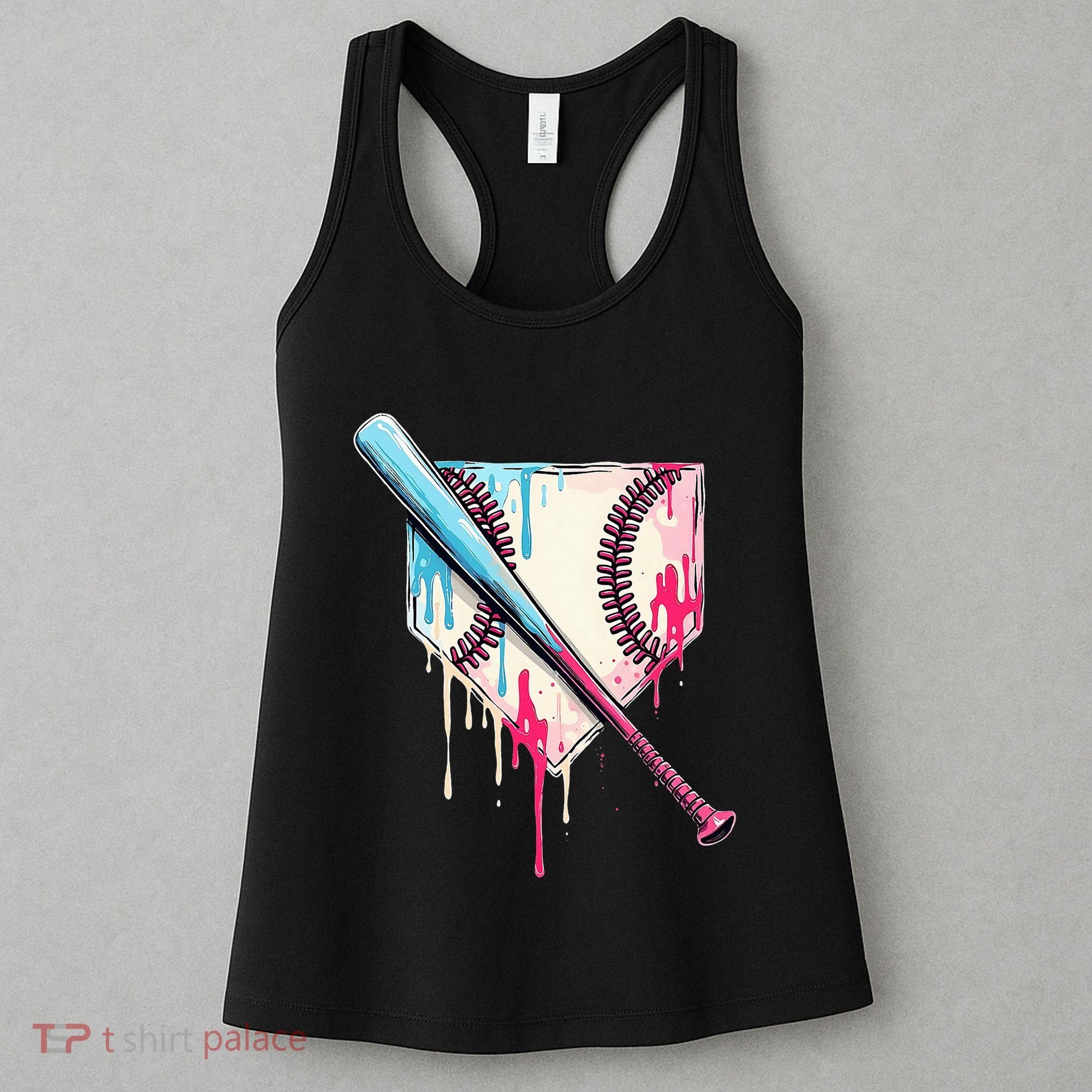 Cool Sport B.A.S.E.B.A.L.L Home Plate Drip With Sprinkles Drip Women's Tank Top