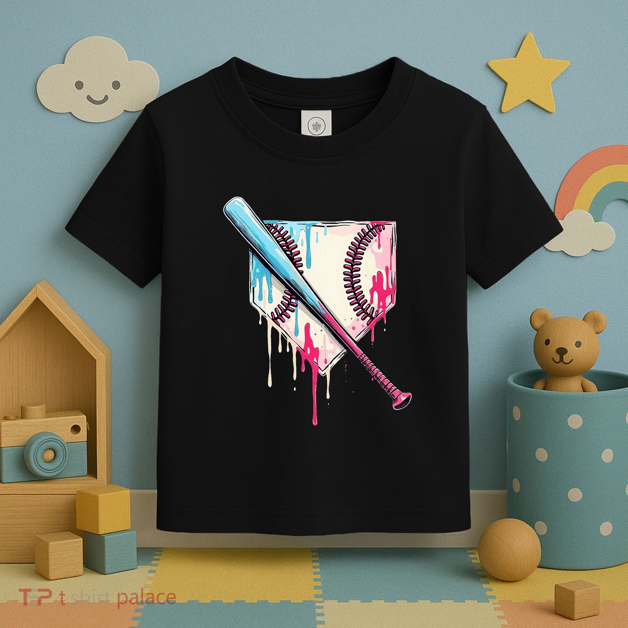Cool Sport B.A.S.E.B.A.L.L Home Plate Drip With Sprinkles Drip Toddler T-Shirt
