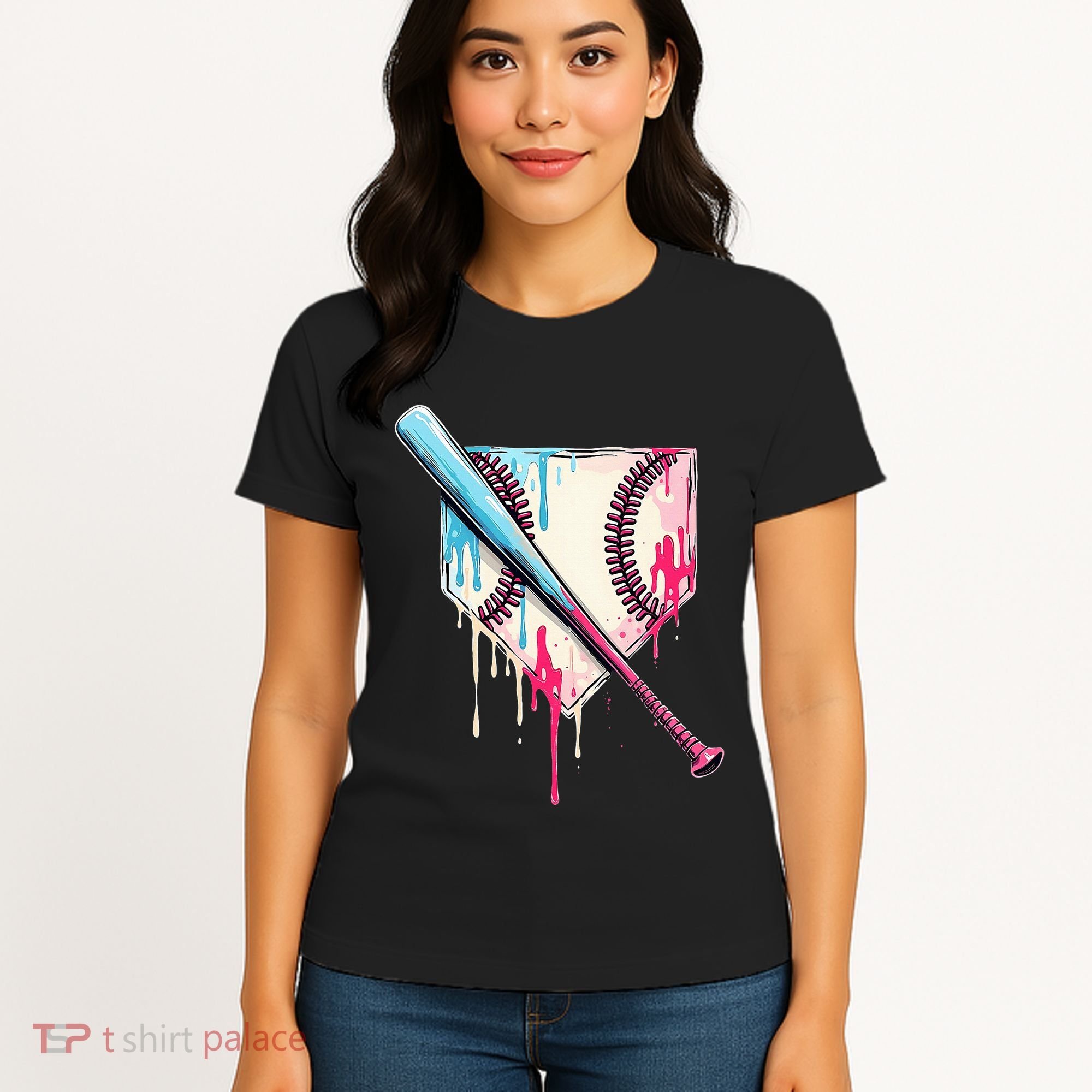 Cool Sport B.A.S.E.B.A.L.L Home Plate Drip With Sprinkles Drip Women's T-Shirt