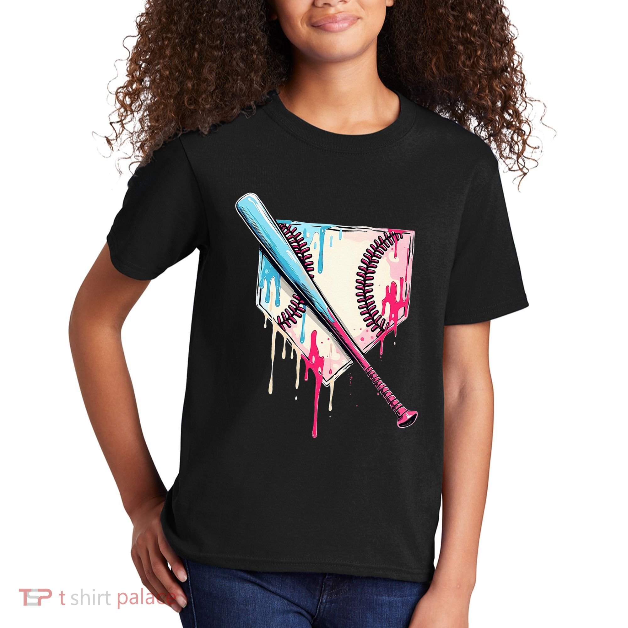 Cool Sport B.A.S.E.B.A.L.L Home Plate Drip With Sprinkles Drip Kids T-Shirt