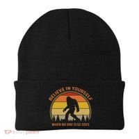 Cool Sasquatch Big Foot  Believe In Yourself Beanie thumb 0