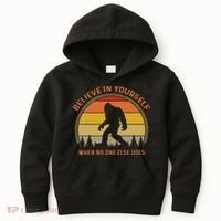 Cool Sasquatch Big Foot  Believe In Yourself Kids Hoodie thumb 0