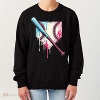 Cool Sport Baseball Home Plate Drip With Sprinkles Drip Women's Sweatshirt thumb 0