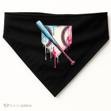 Cool Sport Baseball Home Plate Drip With Sprinkles Drip USA-Made Doggie Bandana