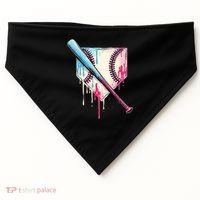 Cool Sport Baseball Home Plate Drip With Sprinkles Drip USA-Made Doggie Bandana thumb 0