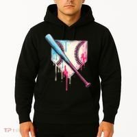 Cool Sport Baseball Home Plate Drip With Sprinkles Drip Hoodie thumb 2