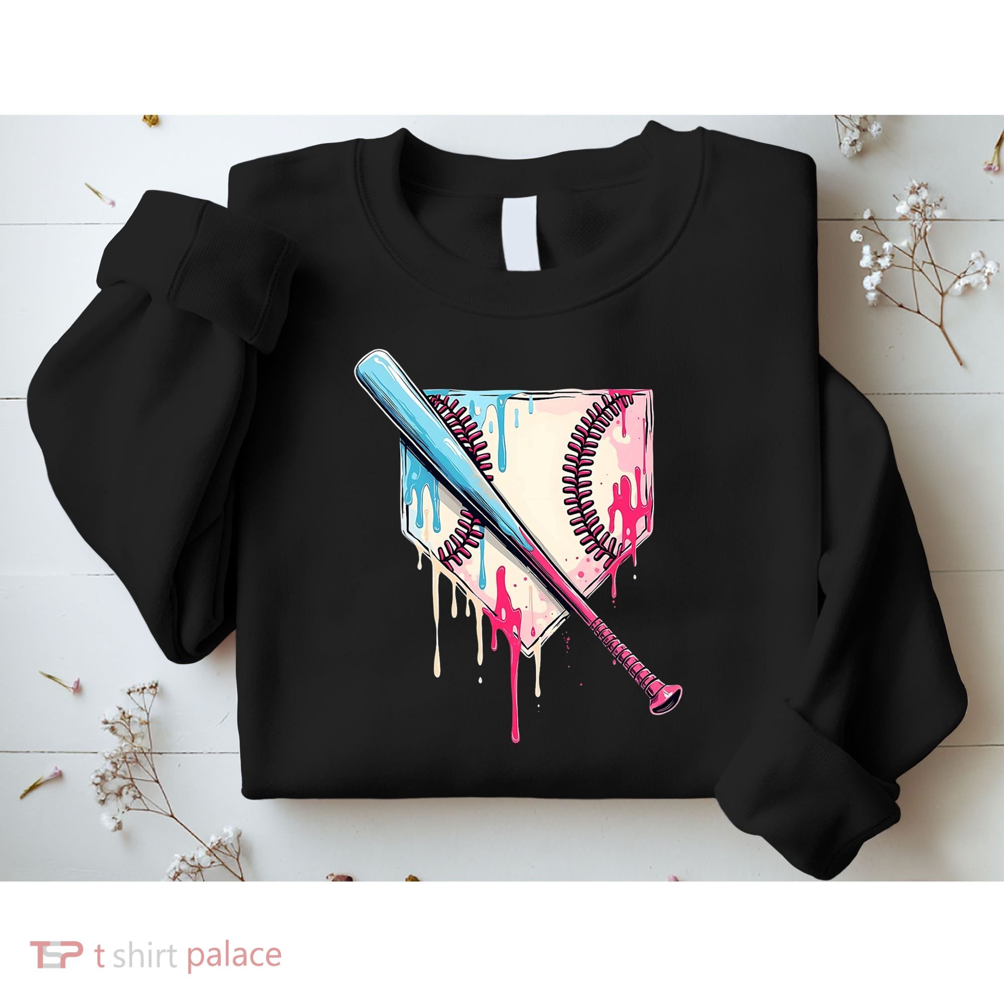 Cool Sport Baseball Home Plate Drip With Sprinkles Drip Sweatshirt