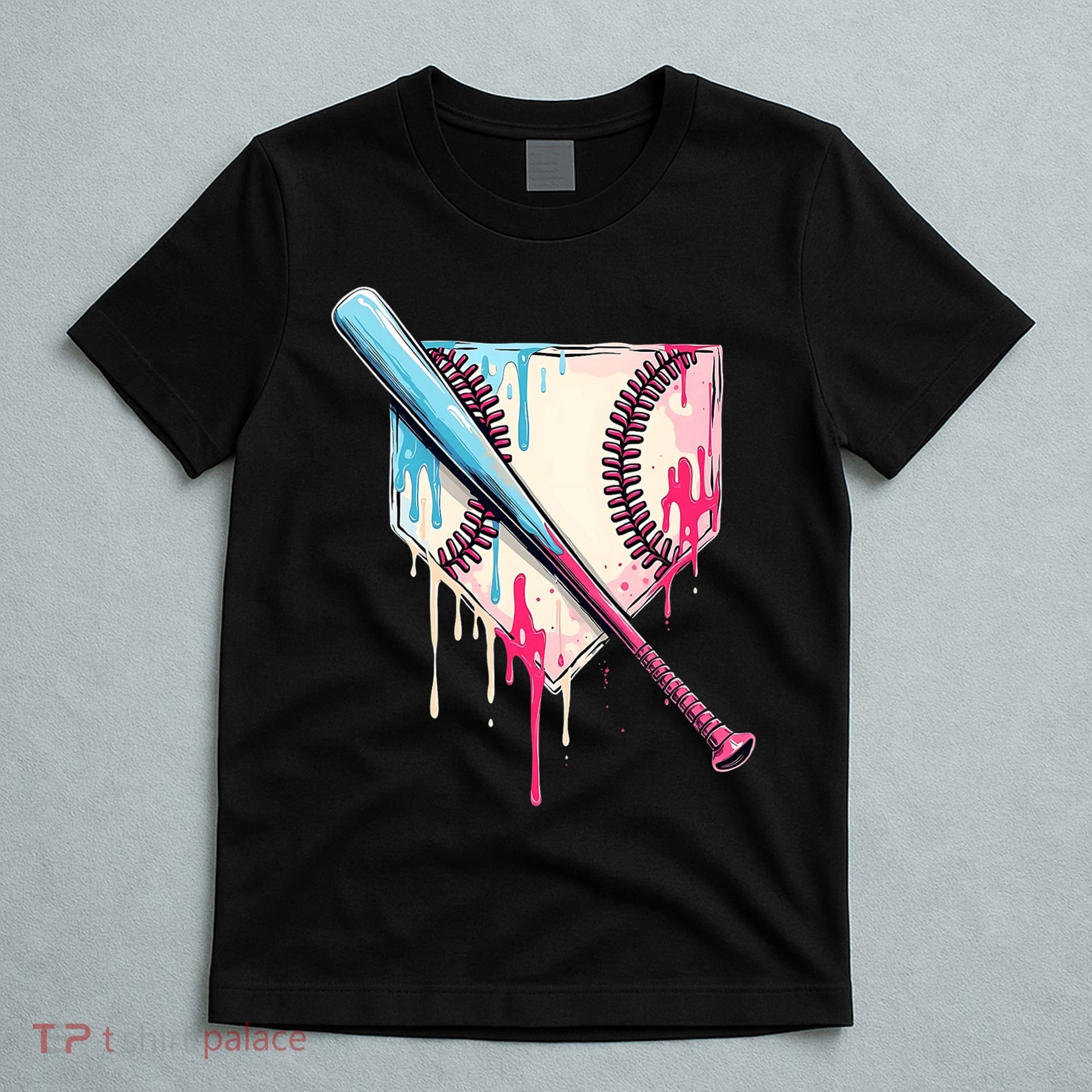 Cool Sport Baseball Home Plate Drip With Sprinkles Drip T-Shirt