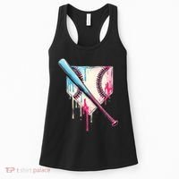 Cool Sport Baseball Home Plate Drip With Sprinkles Drip Women's Tank Top thumb 0