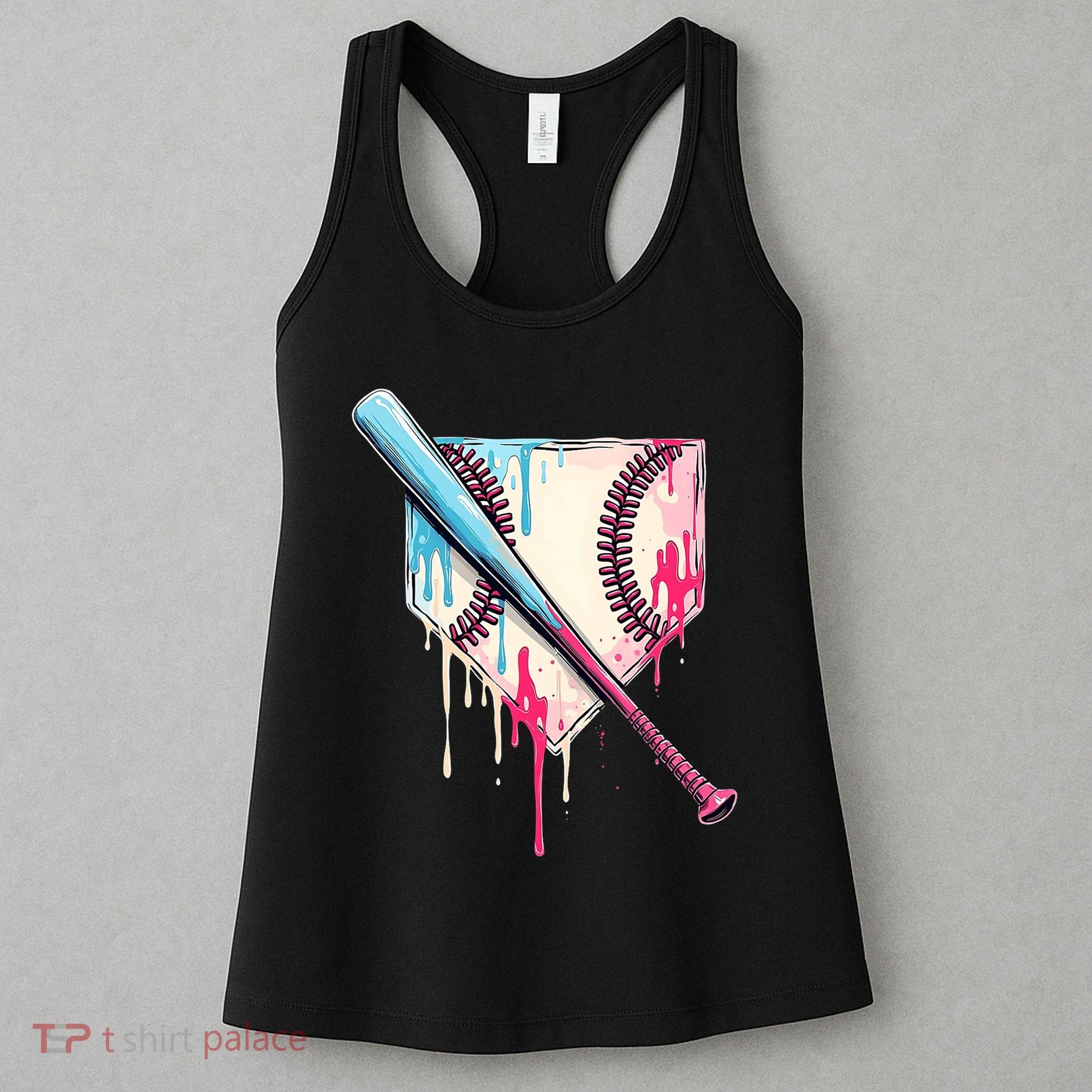 Cool Sport Baseball Home Plate Drip With Sprinkles Drip Women's Tank Top