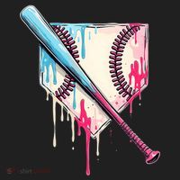 Cool Sport Baseball Home Plate Drip With Sprinkles Drip Hat thumb 2