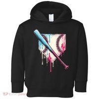 Cool Sport Baseball Home Plate Drip With Sprinkles Drip Toddler Hoodie thumb 0