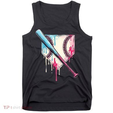 Cool Sport Baseball Home Plate Drip With Sprinkles Drip Tank Top