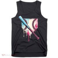 Cool Sport Baseball Home Plate Drip With Sprinkles Drip Tank Top thumb 0
