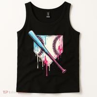 Cool Sport Baseball Home Plate Drip With Sprinkles Drip Tank Top thumb 2