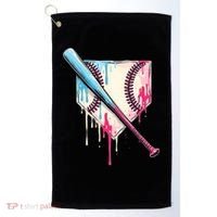 Cool Sport Baseball Home Plate Drip With Sprinkles Drip Golf Towel thumb 0