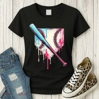 Cool Sport Baseball Home Plate Drip With Sprinkles Drip Women's T-Shirt thumb 3