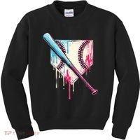 Cool Sport Baseball Home Plate Drip With Sprinkles Drip Kids Sweatshirt thumb 0