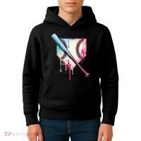 Cool Sport Baseball Home Plate Drip With Sprinkles Drip Kids Hoodie thumb 4