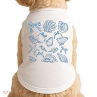 Coquette Seashell  Beach Coastal Retro Summer Vibes Doggie Tank thumb 0