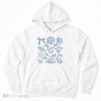 Coquette Seashell  Beach Coastal Retro Summer Vibes Hoodie thumb 0