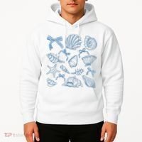 Coquette Seashell  Beach Coastal Retro Summer Vibes Hoodie thumb 2