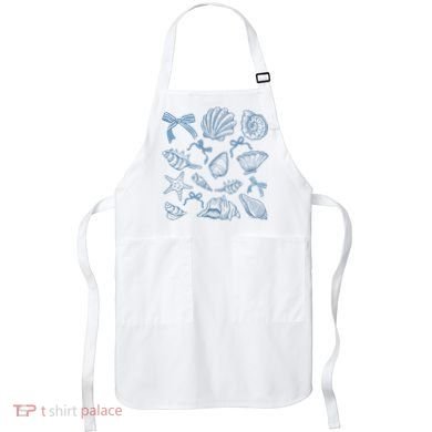 Coquette Seashell  Beach Coastal Retro Summer Vibes Apron