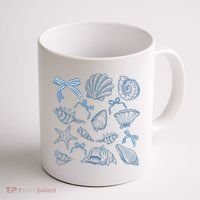 Coquette Seashell  Beach Coastal Retro Summer Vibes Coffee Mug thumb 1
