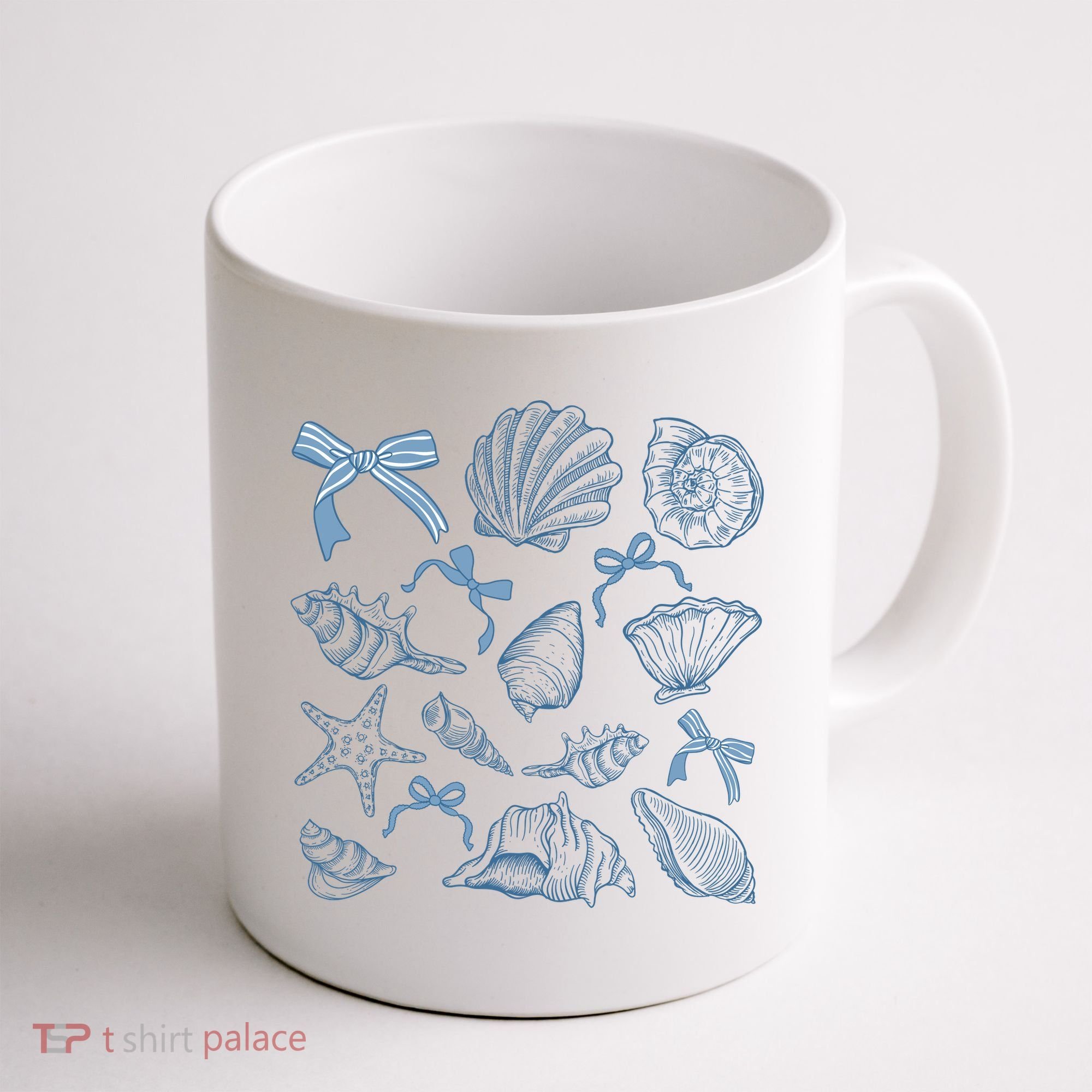 Coquette Seashell  Beach Coastal Retro Summer Vibes Coffee Mug