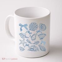 Coquette Seashell  Beach Coastal Retro Summer Vibes Coffee Mug thumb 0